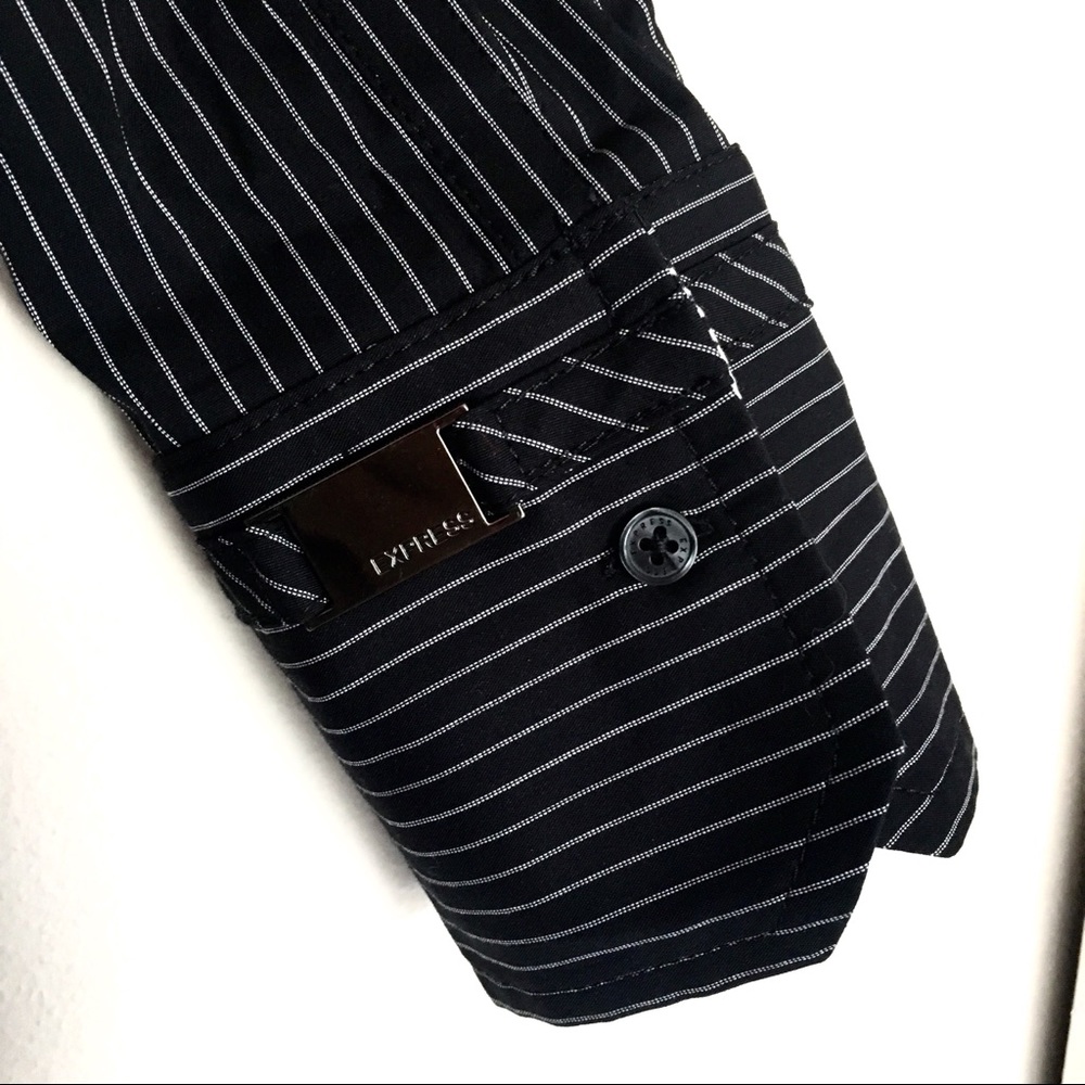 Express Design Studio Striped Button Down Shirt - image 5